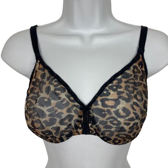 Gossard Other - Gossard Glossies Leopard Sheer Molded Bra13101 32DDD Leopard Print Sheer